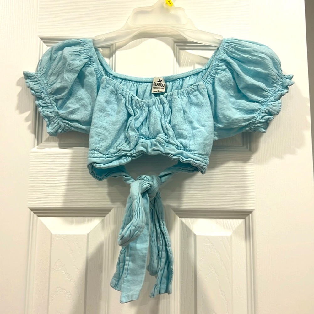 Blue blanco shirt